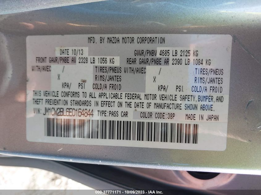 2014 MAZDA MAZDA5 SPORT JM1CW2BL6E0164844