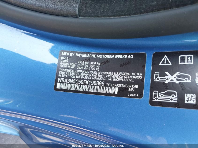 2015 BMW 428I XDRIVE - WBA3N5C59FK198896