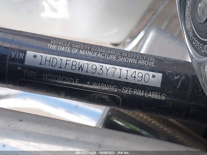 2003 HARLEY-DAVIDSON FLHRI 1HD1FBW193Y711490