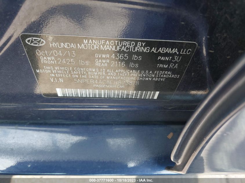 2014 HYUNDAI SONATA GLS - 5NPEB4AC8EH823818