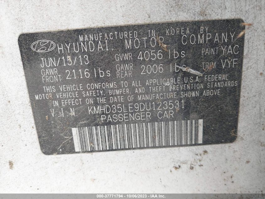 2013 HYUNDAI ELANTRA GT - KMHD35LE9DU123531