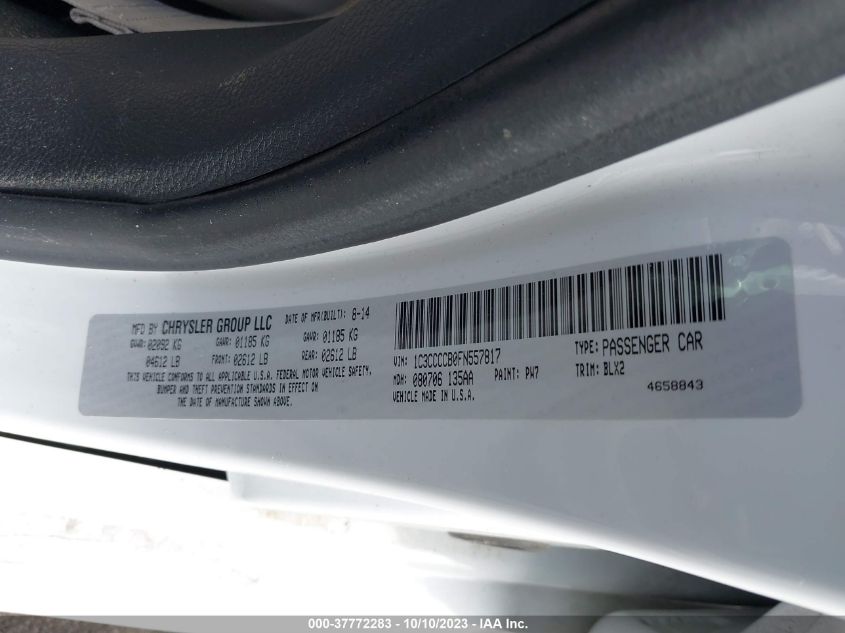 2015 CHRYSLER 200 C - 1C3CCCCB0FN557817