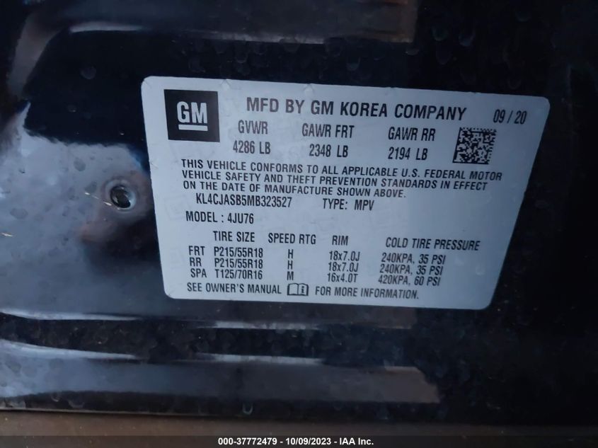 2021 BUICK ENCORE PREFERRED - KL4CJASB5MB323527