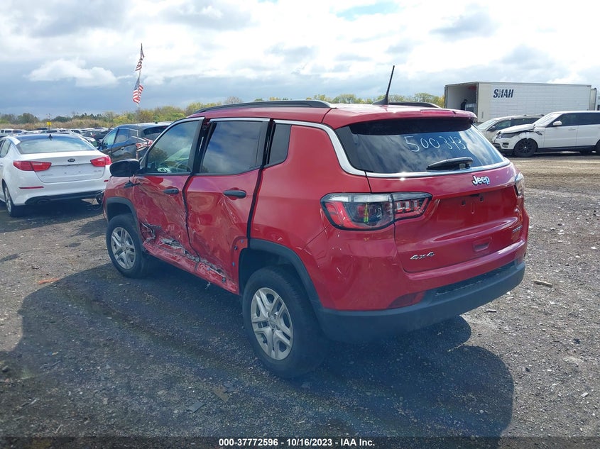 VIN 3C4NJDAB4MT500343 2021 JEEP COMPASS SPORT