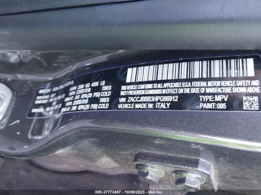 2017 JEEP RENEGADE LATITUDE - ZACCJBBB3HPG66912