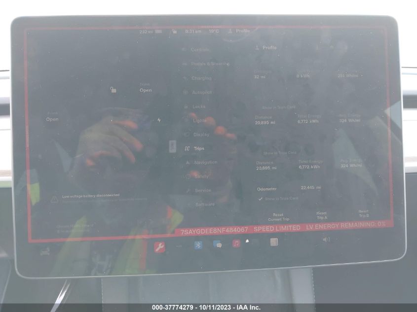 2022 TESLA MODEL Y LONG RANGE - 7SAYGDEE8NF484067
