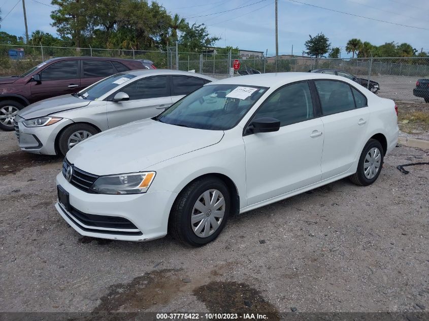 2015 VOLKSWAGEN JETTA SEDAN 2.0L S W/TECHNOLOGY - 3VW2K7AJ9FM257079