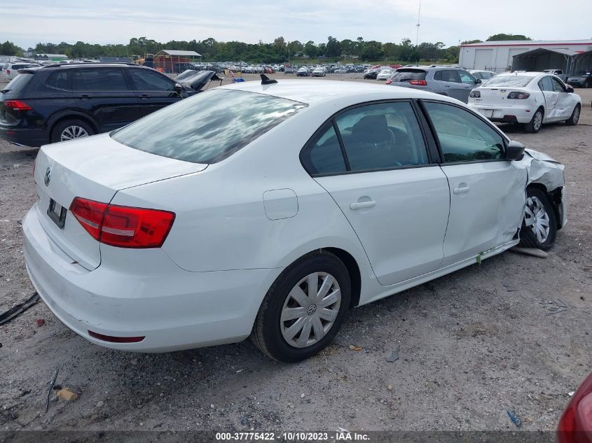 2015 VOLKSWAGEN JETTA SEDAN 2.0L S W/TECHNOLOGY - 3VW2K7AJ9FM257079