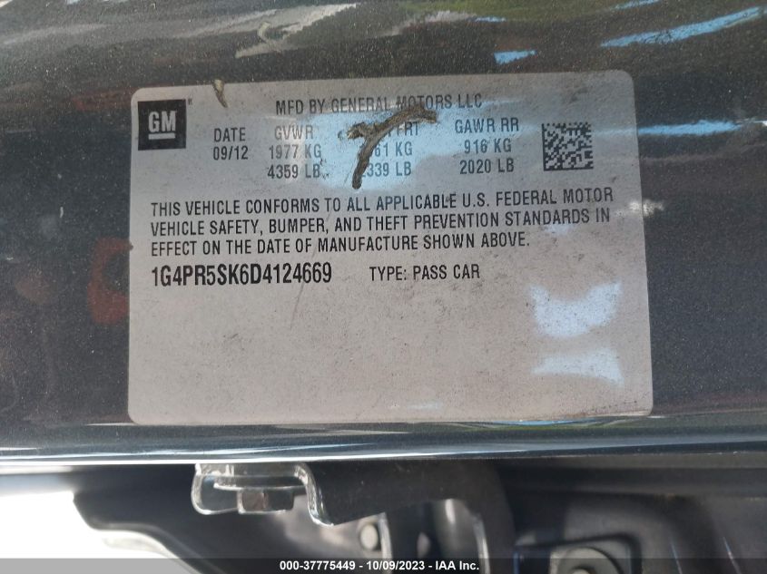 2013 BUICK VERANO CONVENIENCE GROUP - 1G4PR5SK6D4124669