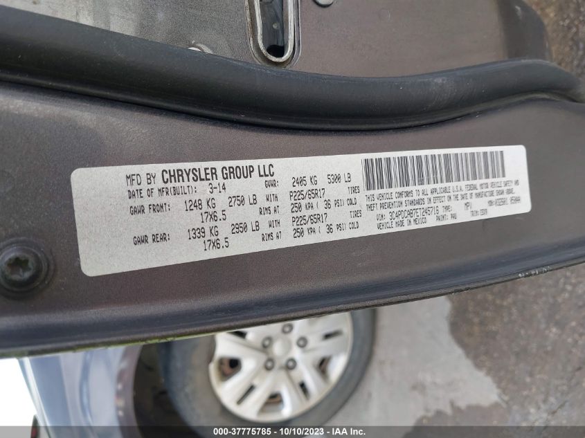 2014 DODGE JOURNEY AMERICAN VALUE PKG - 3C4PDCAB7ET245716