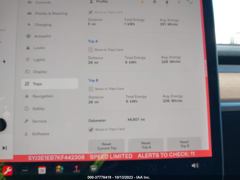 VIN 5YJ3E1EB7KF442308 2019 TESLA MODEL 3 LONG RANGE/PERFORMANCE