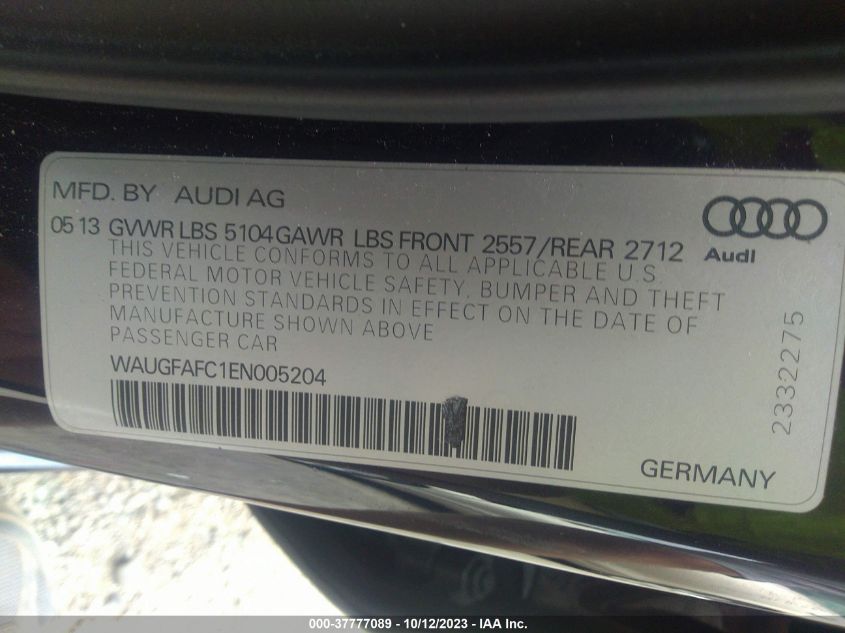 2014 AUDI A6 2.0T PREMIUM PLUS - WAUGFAFC1EN005204