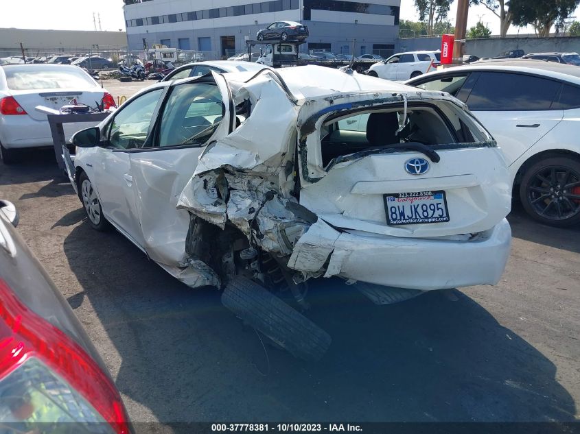 2013 TOYOTA PRIUS C ONE/TWO/THREE/FOUR - JTDKDTB33D1031555