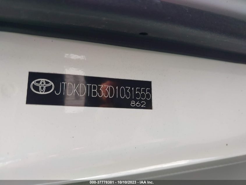 2013 TOYOTA PRIUS C ONE/TWO/THREE/FOUR - JTDKDTB33D1031555