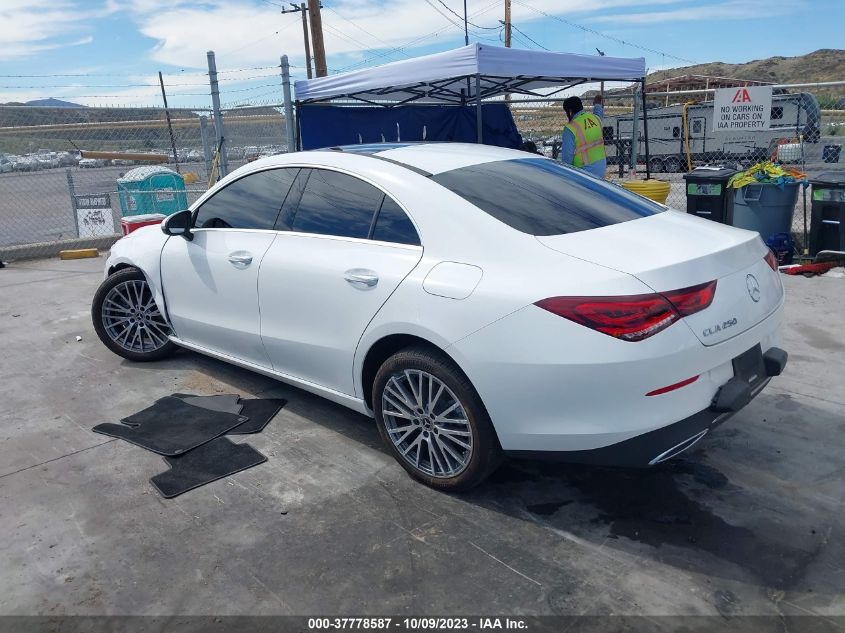 2023 MERCEDES-BENZ CLA 250 COUPE W1K5J4GB8PN390561