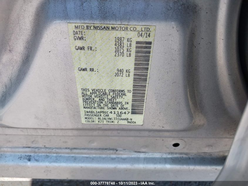 2014 NISSAN ALTIMA 3.5 SL - 1N4BL3AP9EC411647