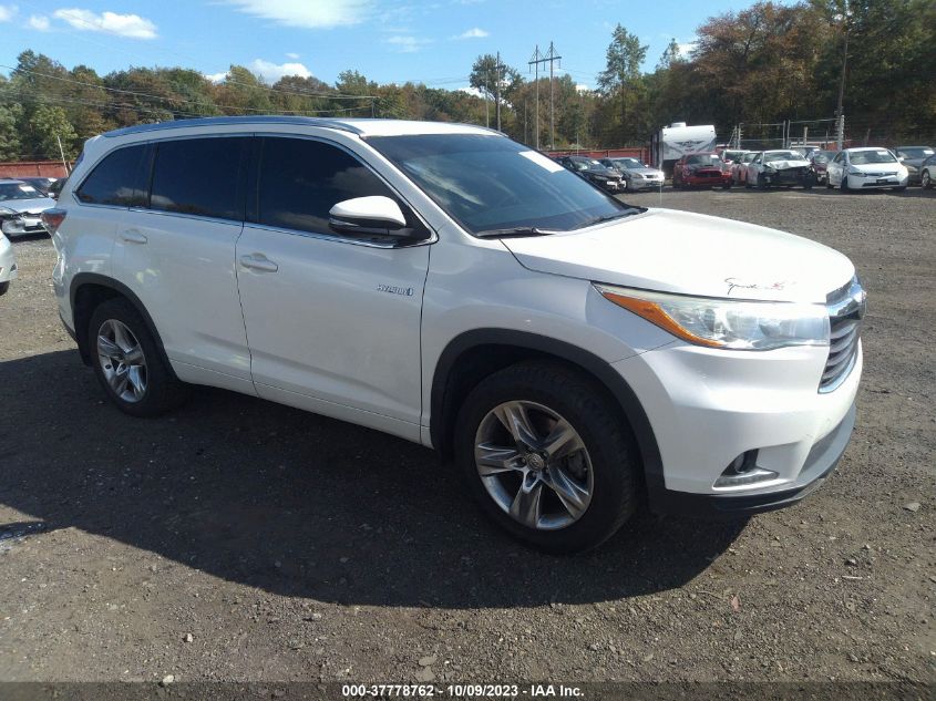 2015 TOYOTA HIGHLANDER HYBRID LIMITED - 5TDDCRFH4FS012880