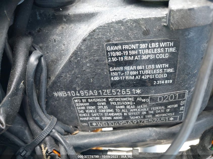 2001 BMW R1150 GS - WB10495A91ZE52651