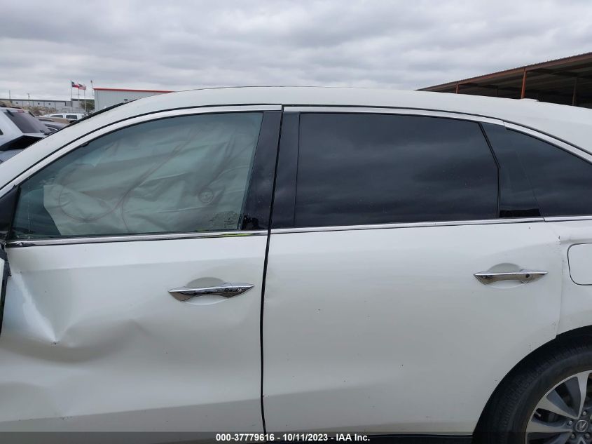 2016 ACURA MDX W/TECH/ENTERTAINMENT/W - 5FRYD3H69GB017259