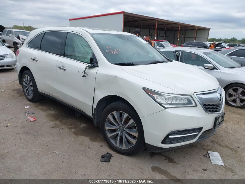 2016 ACURA MDX W/TECH/ENTERTAINMENT/W - 5FRYD3H69GB017259