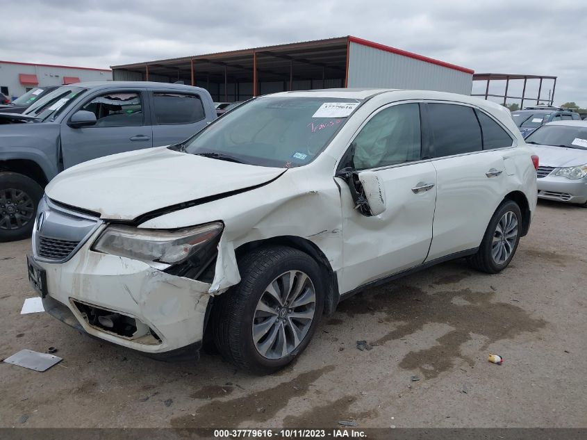 2016 ACURA MDX W/TECH/ENTERTAINMENT/W - 5FRYD3H69GB017259