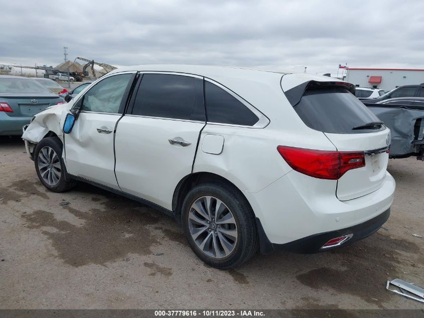 2016 ACURA MDX W/TECH/ENTERTAINMENT/W - 5FRYD3H69GB017259