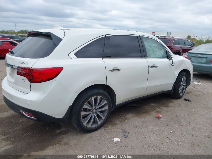 2016 ACURA MDX W/TECH/ENTERTAINMENT/W - 5FRYD3H69GB017259