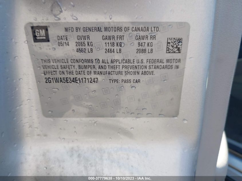 2014 CHEVROLET IMPALA LIMITED LS - 2G1WA5E34E1171247