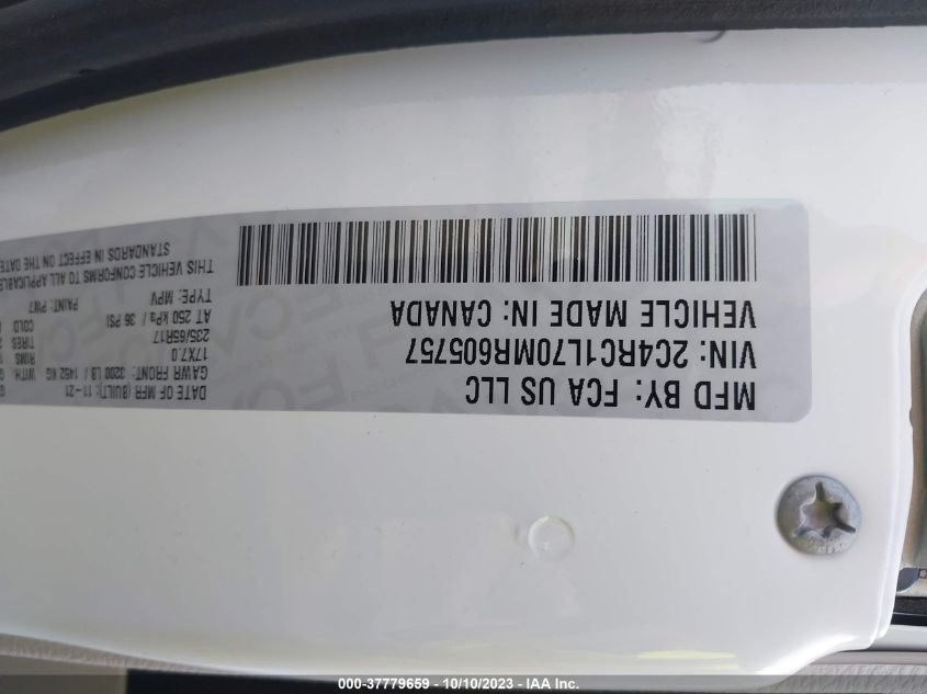 2021 CHRYSLER PACIFICA - 2C4RC1L70MR605757