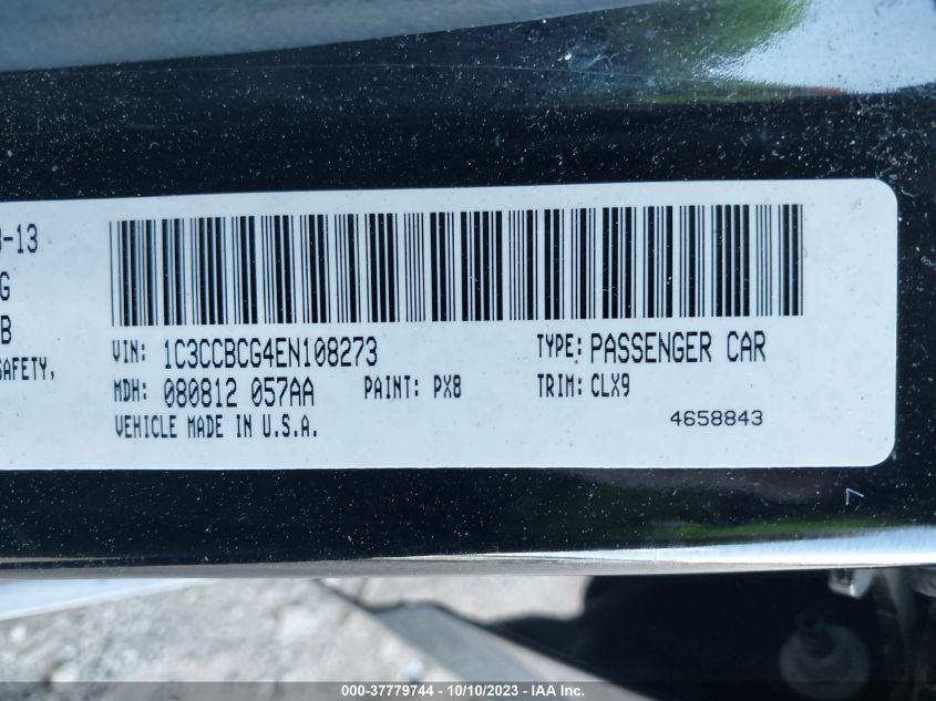 2014 CHRYSLER 200 LIMITED - 1C3CCBCG4EN108273