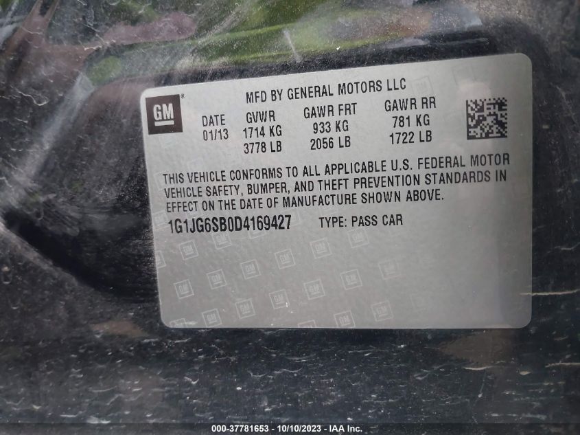 2013 CHEVROLET SONIC RS - 1G1JG6SB0D4169427