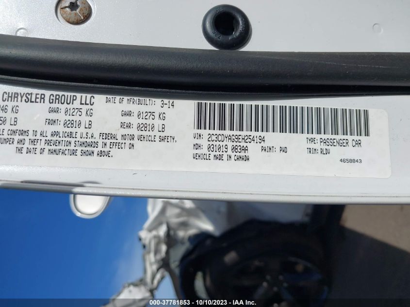 2014 DODGE CHALLENGER SXT PLUS - 2C3CDYAG9EH254194