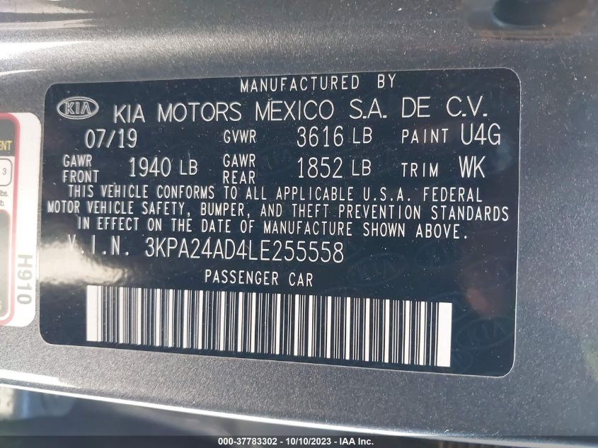 2020 KIA RIO LX/S - 3KPA24AD4LE255558