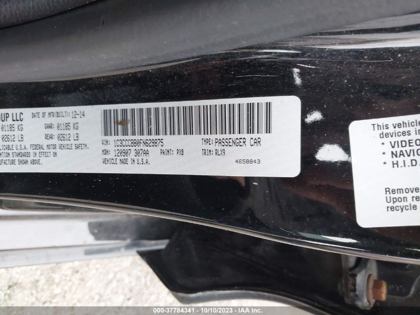 2015 CHRYSLER 200 S - 1C3CCCBB0FN629875