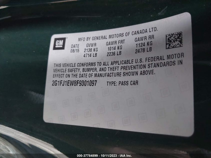 2015 CHEVROLET CAMARO SS - 2G1FJ1EW8F9301097