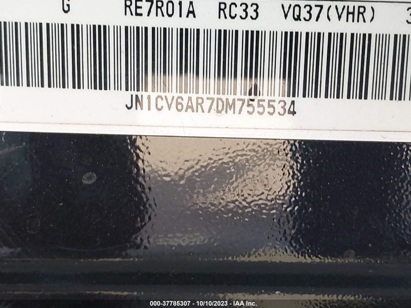 2013 INFINITI G37X JN1CV6AR7DM755534