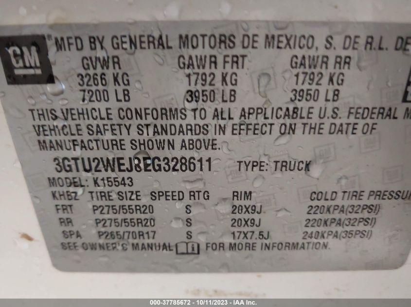 2014 GMC SIERRA 1500 DENALI - 3GTU2WEJ8EG328611