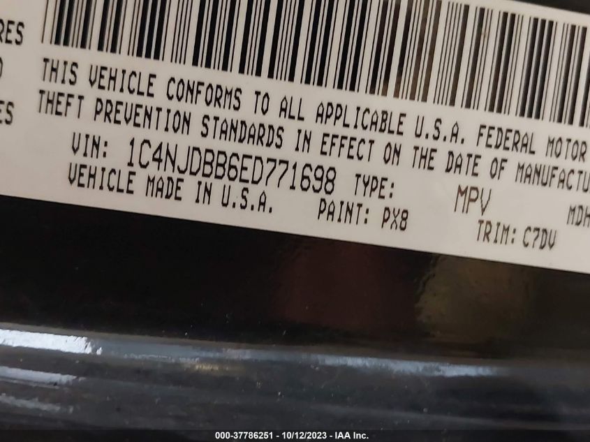 2014 JEEP COMPASS SPORT - 1C4NJDBB6ED771698