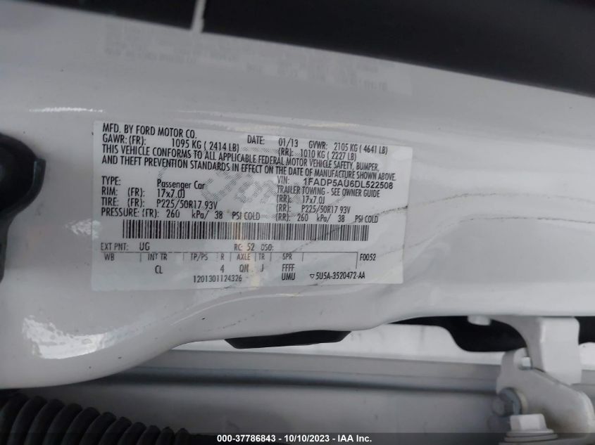 2013 FORD C-MAX HYBRID SE - 1FADP5AU6DL522508