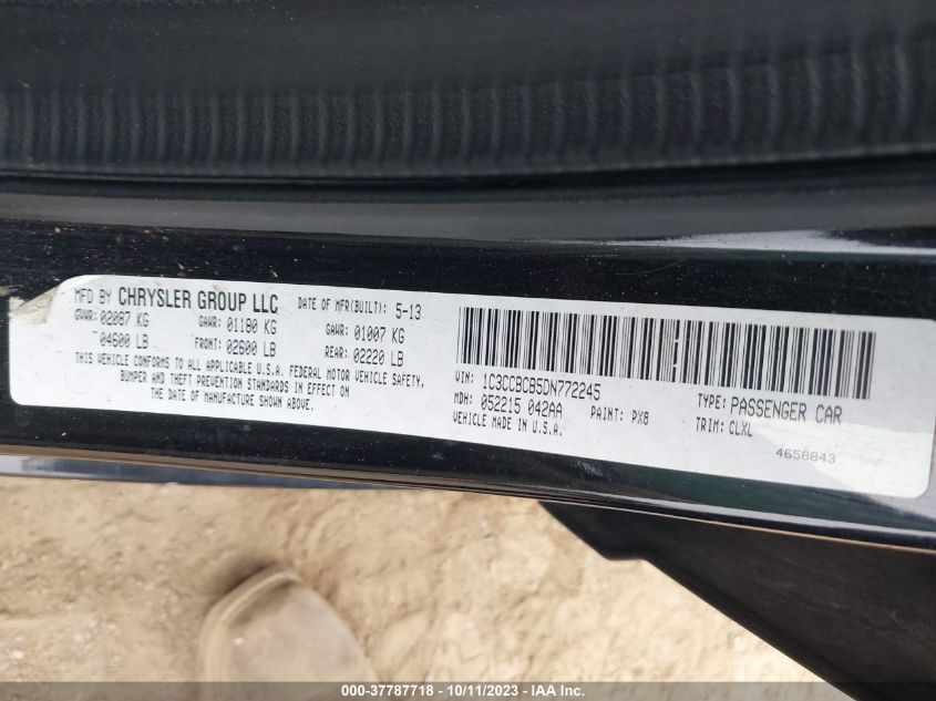 2013 CHRYSLER 200 LIMITED - 1C3CCBCB5DN772245