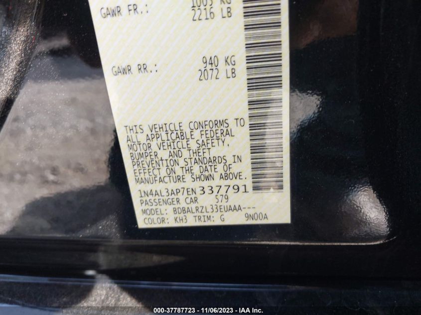 2014 NISSAN ALTIMA 2.5 - 1N4AL3AP7EN337791