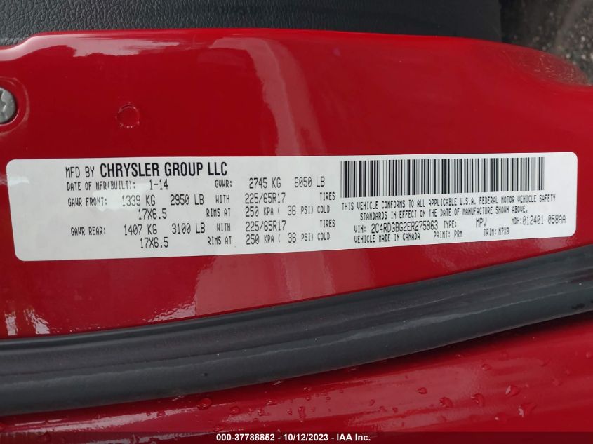 2014 DODGE GRAND CARAVAN SE 30TH ANNIVERSARY - 2C4RDGBG2ER275963