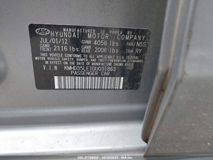 2013 HYUNDAI ELANTRA GT - KMHD35LE1D2031863