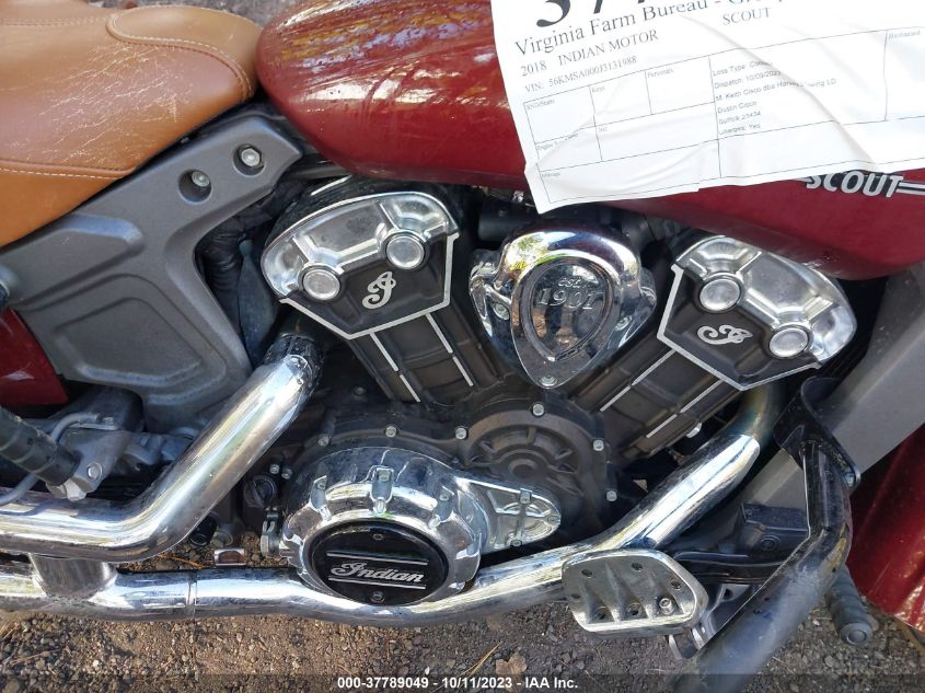 2018 INDIAN MOTORCYCLE CO. SCOUT ABS 56KMSA000J3131988