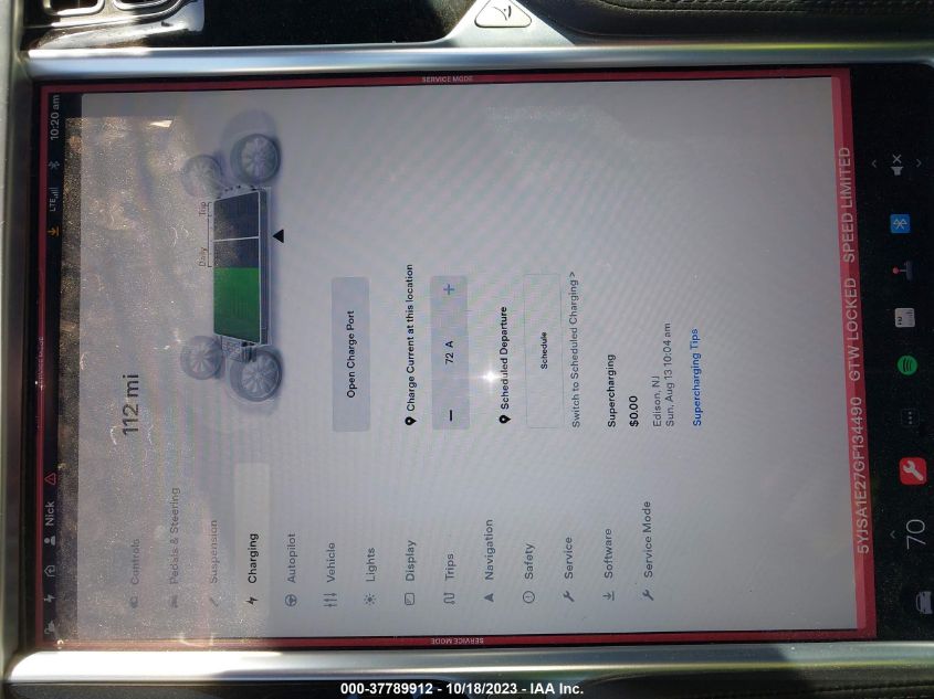 2016 TESLA MODEL S 90D/70D/75D/60D/85D - 5YJSA1E27GF134490