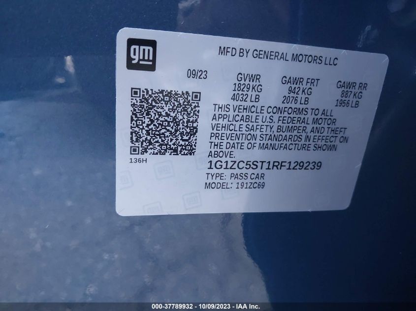 2024 CHEVROLET MALIBU LS - 1G1ZC5ST1RF129239