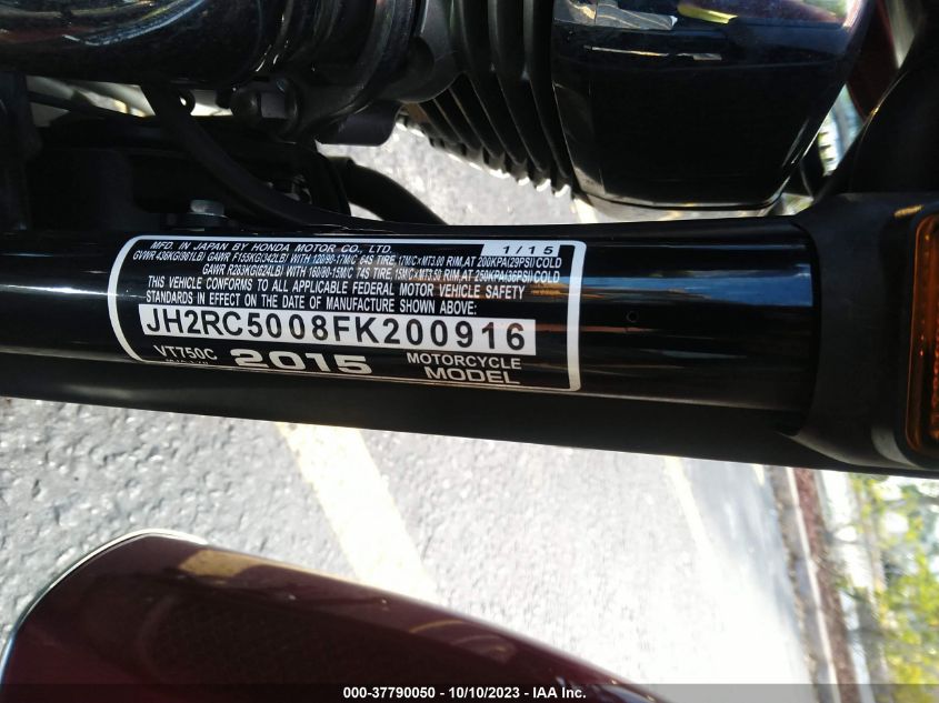 2015 HONDA VT750 C JH2RC5008FK200916