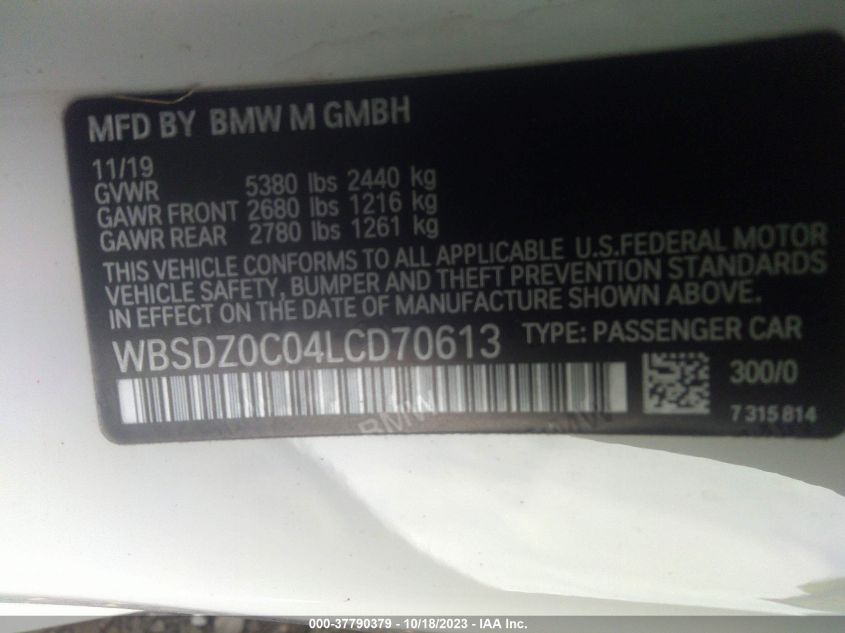 WBSDZ0C04LCD70613 BMW M8   9