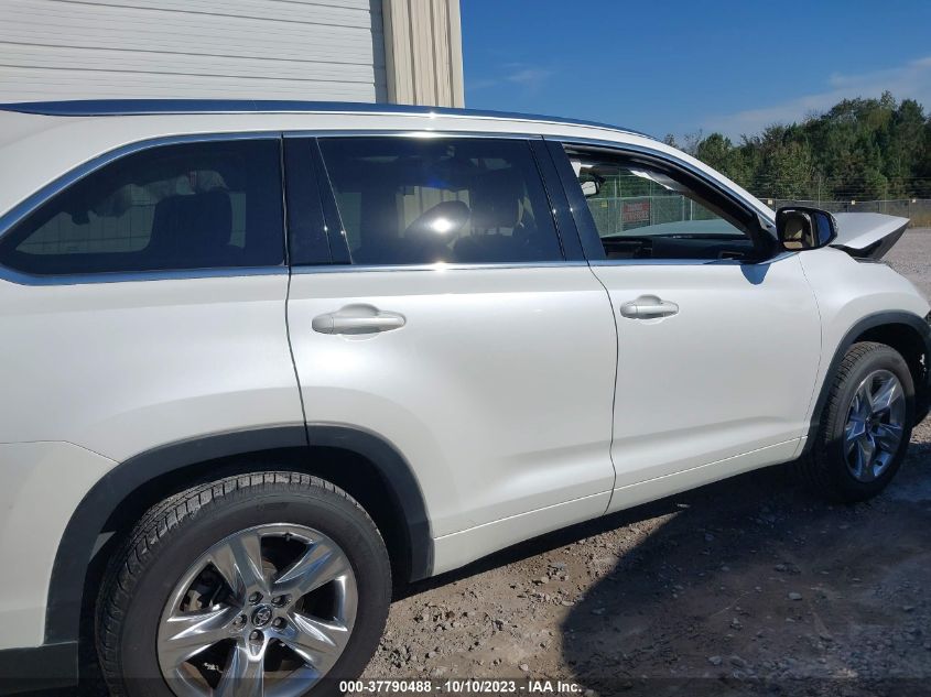 2016 TOYOTA HIGHLANDER LIMITED - 5TDYKRFH5GS150031