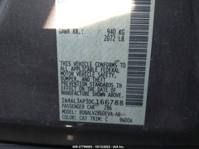 2013 NISSAN ALTIMA 2.5 SL - 1N4AL3AP3DC166788